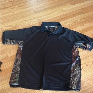 Red head Black and Camouflage Polo Shirt